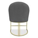 Ver imagem 6 de Kit 08 Cadeiras Poltrona de Jantar Bela Veludo Grafite Base Metálica Industrial Dourado - Pallazio