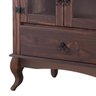 Balcão Buffet Aparador 3 Portas 1 Gaveta Portas de Vidro Pés Luiz Xv D125 - Imbuia Rustic - 3