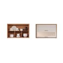 Ver imagem 4 de Armário Aéreo P/ Cozinha Eloise C/ 2 Portas Basculante C/ Vidro Reflecta 120cm Cinamomo/platina -