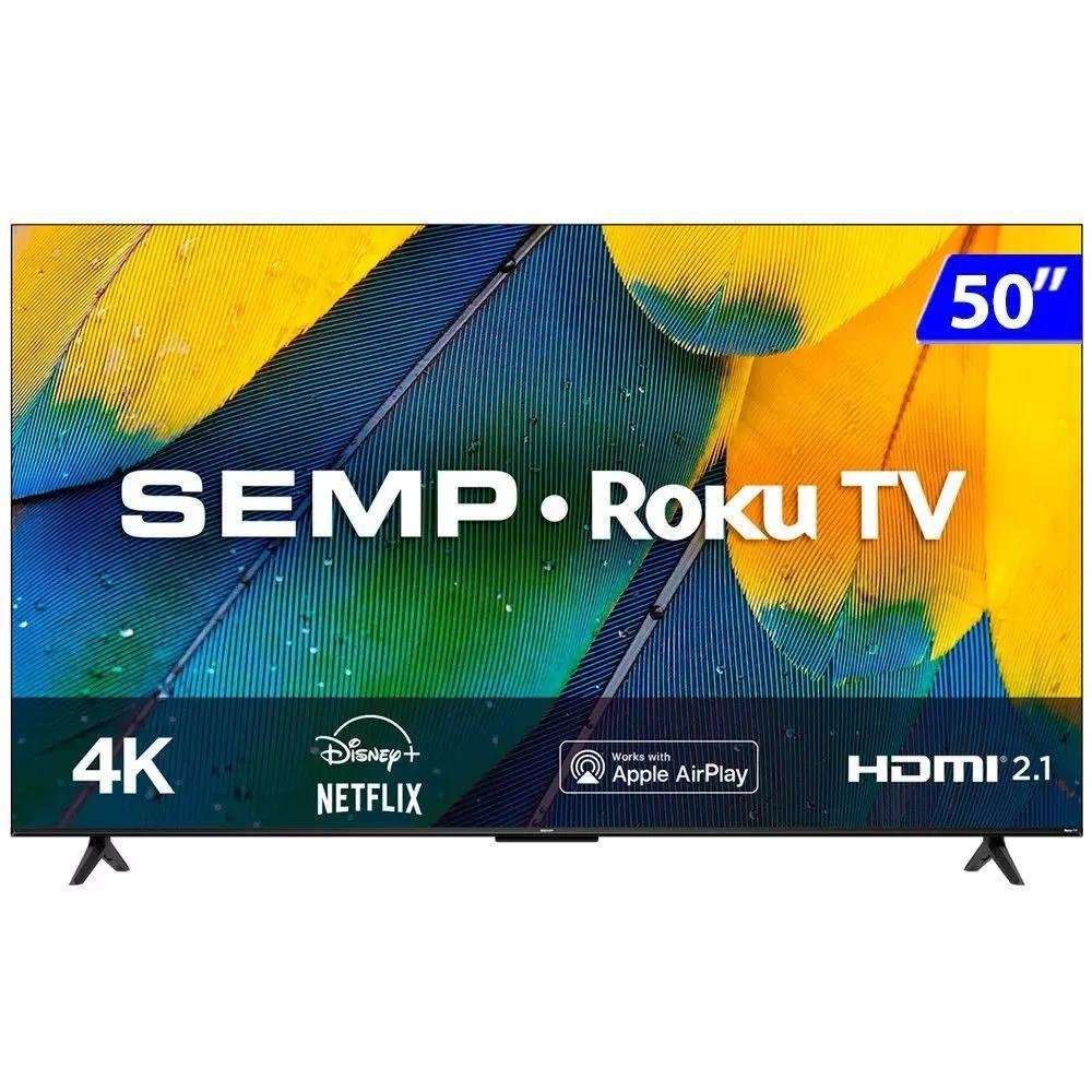 Smart TV Roku Semp Toshiba LED 50 Polegadas 4K UHD Wi-Fi HDR 50RK8600 - 1