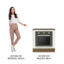 Ver imagem 5 de Balcão para Forno de Embutir 80 X 60 Cm com Tampo Rustic/branco Agata, Glamy, Stella Madesa
