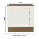 Ver imagem 2 de Balcão para Forno de Embutir 80 X 60 Cm com Tampo Rustic/branco Agata, Glamy, Stella Madesa