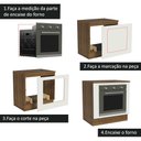 Ver imagem 4 de Balcão para Forno de Embutir 80 X 60 Cm com Tampo Rustic/branco Agata, Glamy, Stella Madesa