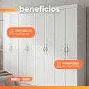 Ver imagem 6 de Guarda Roupas Casal 8 Portas 6 Gavetas 100% MDF Serena