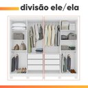 Ver imagem 7 de Guarda Roupas Casal 8 Portas 6 Gavetas 100% MDF Serena
