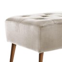 Ver imagem 2 de Banco Estofado Rubi 1,60m Veludo Bege - Clique Decorações