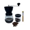 Moedor de Café Manual Vidro Plastico Inox Ceramica - Preto - 7