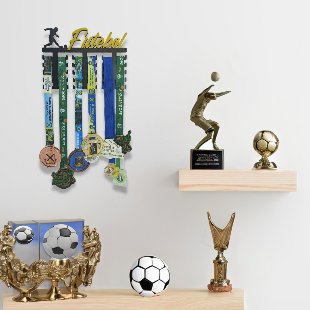 Suporte Para medalhas Futebol Esportes Premiação Expositor - 4