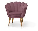 Ver imagem 1 de Poltrona Decorativa Pétala Pés Palito Suede Rose - Fina Mobília