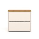 Ver imagem 1 de Sapateira Banco Organizadora 2 Portas Basculantes Mel - Off White / Freijó