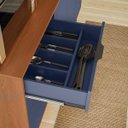 Ver imagem 3 de Armário de Cozinha 7 Portas 3 Gavetas e Adega para 4 Garrafas Viena Jequitibá/azul Lord - Lukaliam