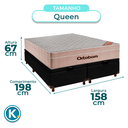 Ver imagem 2 de Conjunto Cama Box Bau Blindado Queen + Colchão Molas Ensacadas Airtech Ortobom