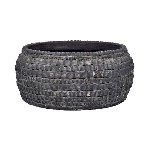 Vaso em Cimento Rustico Preto