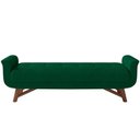 Ver imagem 4 de Puff Recamier Decorativo com Pés em Madeira 195cm Itália Bouclê Verde