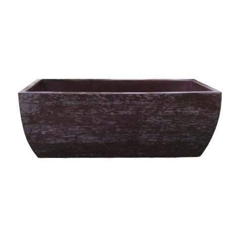 Vaso Planta 80x30 Jardineira Floreira Polietileno - MARROM MADEIRA 015