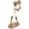 Estatueta Decorativa Tenista Raquete Mulher Escultura 24cm - 2