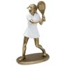 Estatueta Decorativa Tenista Raquete Mulher Escultura 24cm - 1
