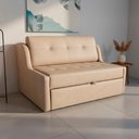 Ver imagem 1 de Sofá Cama Retrátil 2 Lugares 150, Mts Corano Naomi Matrix Cor:sintetico Bege