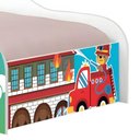 Ver imagem 2 de Cama Solteiro Infantil Ursinho Bombeiro MDF Branco com Colchão Casah