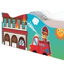 Ver imagem 4 de Cama Solteiro Infantil Ursinho Bombeiro MDF Branco com Colchão Casah