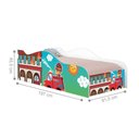 Ver imagem 3 de Cama Solteiro Infantil Ursinho Bombeiro MDF Branco com Colchão Casah