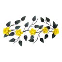 Ver imagem 1 de Enfeite de Parede Decorativo Todo de Ferro 5 Rosas:amarelo