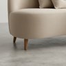 Sofa Curvo Organico 2 Lugares Suede - Dritex:suede Bege - 5