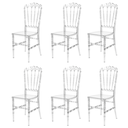 Ver imagem 1 de Kit 6 Cadeiras Royal Policarbonato Sala Cozinha Jantar Restaurante Eventos Festas - Mercado Cadeiras