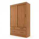 Ver imagem 2 de Guarda-Roupa Flex 2 Portas de Correr 4 Gavetas Marel Cinamomo/Off White
