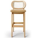 Ver imagem 3 de Kit 04 Banquetas Altas para Cozinha Bancada Sala Tela Betta Fixa L02 Bouclê Mostarda - Lyam