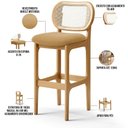 Ver mais imagens de Kit 04 Banquetas Altas para Cozinha Bancada Sala Tela Betta Fixa L02 Bouclê Mostarda - Lyam