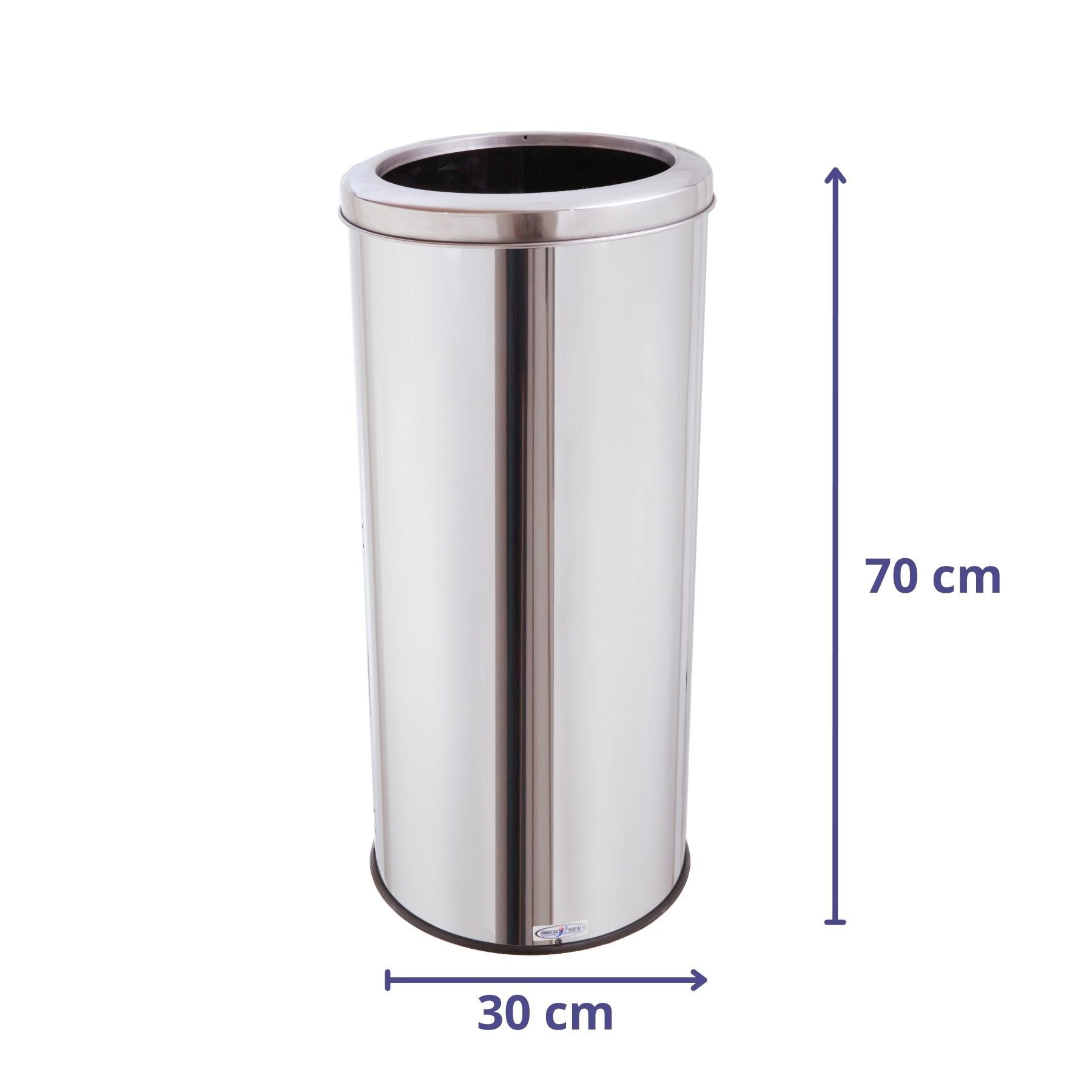 Lixeira Inox 50 Litros Com Aro Cesto De Lixo Banheiro Cozinha - 2