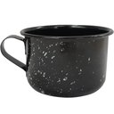 Ver imagem 4 de Caneca Esmaltada Grande Leiteira 600ml Caneca Rustico Preta