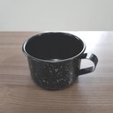 Ver imagem 2 de Caneca Esmaltada Grande Leiteira 600ml Caneca Rustico Preta