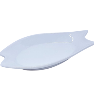Travessa Peixe em Cerâmica: Um Toque de Charme e Exclusividade À Sua Mesa:branco