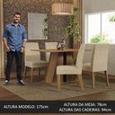 Ver imagem 4 de Conjunto Sala de Jantar Mesa Tampo de Madeira 4 Cadeiras Rustic/imperial Agnes Madesa
