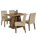 Ver imagem 2 de Conjunto Sala de Jantar Mesa Tampo de Madeira 4 Cadeiras Rustic/imperial Agnes Madesa