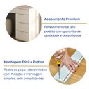 Ver imagem 6 de Escrivaninha em L com Mesa Escritório 5 Gavetas 152cm Branco