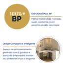 Ver imagem 5 de Escrivaninha em L com Mesa Escritório 5 Gavetas 152cm Branco