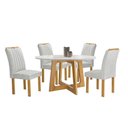 Ver imagem 2 de Conjunto Mesa Arizona 120cm com 4 Cadeiras Arizona Tampo Redondo Plus com Vidro