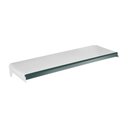 Ver imagem 1 de Bandeja Prateleira Com Reforço 30x91 para Gôndolas New Plus com Porta Etiqueta Verde - SA Gô