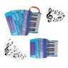 SANFONA INFANTIL MINI ACORDEON ESTILO PROFISSIONAL DULCET 16 BAIXOS BRINQUEDO MUSICAL CRIANÇA - 2
