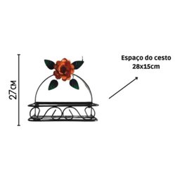 Porta Shampoo Rústico em Ferro Várias Cores:laranja - 2