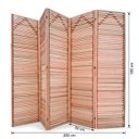 Ver imagem 3 de Biombo 5 Folhas de Madeira Maciça Ripado Sanfonado 250cm para Jardim e Varanda Natural Liver