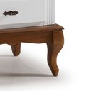 Ver imagem 3 de Mesa de Cabeceira Retrô 4 Gavetas Pés Luiz Xv 60404 Linz Móveis