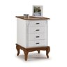 Mesa de Cabeceira Retrô 4 Gavetas Pés Luiz Xv 60404 Linz Móveis - 1
