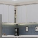 Ver imagem 2 de Armário Aéreo Canto Reto para Cozinha 2 Portas Atenas Cinza Cristal