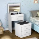 Ver imagem 1 de Pendeadeira 60cm 3 Gavetas com Banqueta Estofada Mb 1011 Movelbento