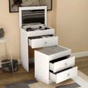 Ver imagem 2 de Pendeadeira 60cm 3 Gavetas com Banqueta Estofada Mb 1011 Movelbento