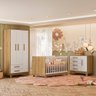 Quarto de Bebê Completo Freijó Branco Acetinado Patoti Móveis - 1